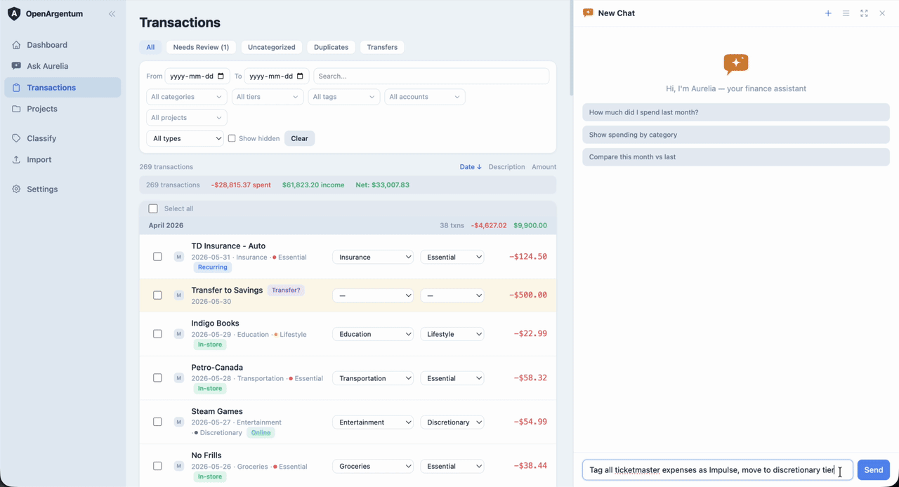 Aurelia proposes bulk changes with approval workflow
